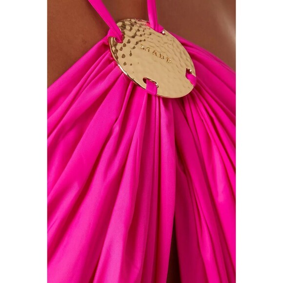 NWT. $495 Staud  Dress in Recycled Nylon SZ 6 pink - Picture 12 of 14